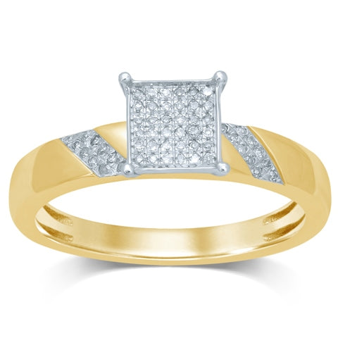 10K 0.08-0.10CT D-LADIES MICROPAVE RINGS