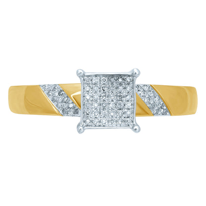 10K 0.08-0.10CT D-LADIES MICROPAVE RINGS