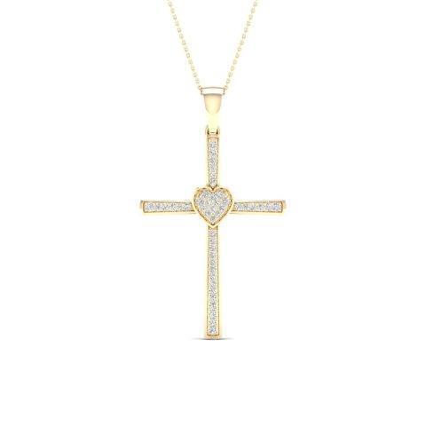 10K 0.12CT D-CROSS CHARMS