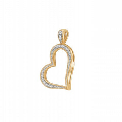 10K 0.05CT D-HEART CHARM