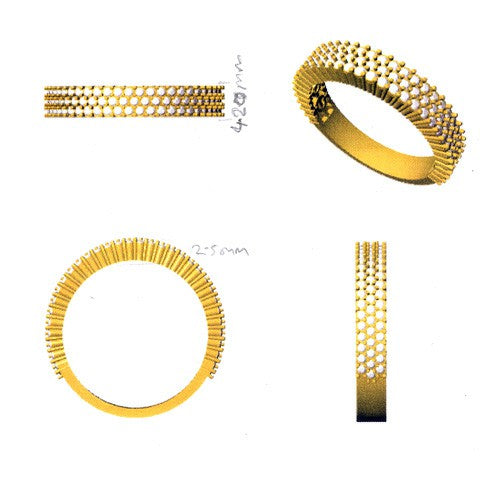 10K 0.97-1.11CT D-MENS BANDS