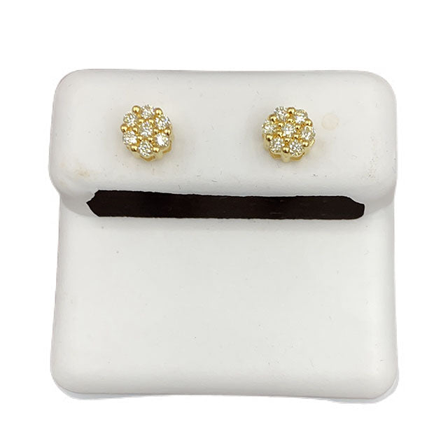 10K 0.24-0.27CT D-FLOWER EARRINGS