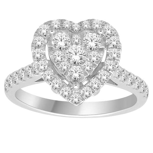 14K 1.00CT D-LADIES RINGS* HEART*