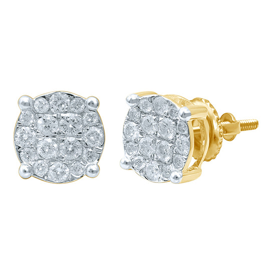 10KT 0.84-1.08CT D-EARRINGS "SUPER FLOWER"
